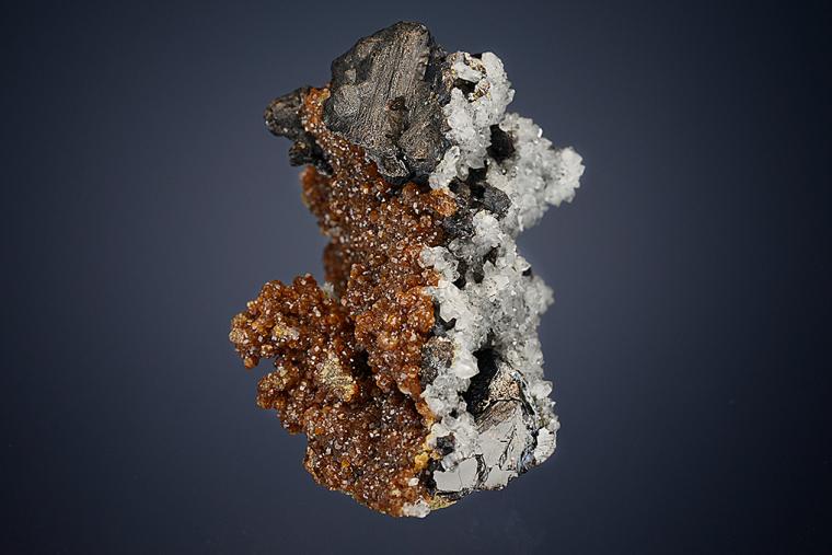SPHALERITE with QUARTZ on ANDRADITE